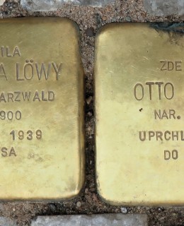 Kameny zmizelých manželů Löwyových (Foto M. Polák, červen 2026)