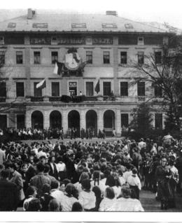 Pohled na Gröbeho vilu od severu, 1950