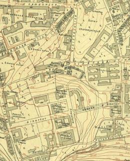 Mapa 1920-1924, Albertov. Zdroj: Web GIS Praha 2