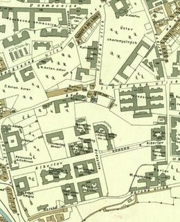Mapa 1934, Albertov. Zdroj: Web GIS Praha 2