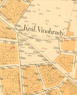 Mapa 1889, náměstí Míru