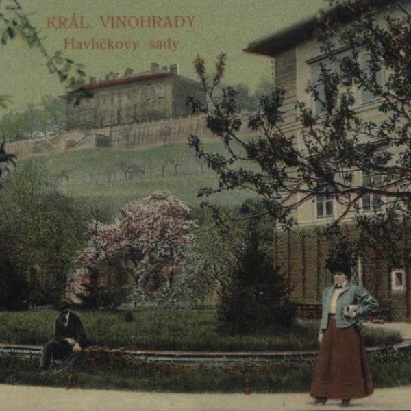 Dolní Landhauska s vilou v pozadí	