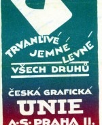 Česká grafická unie, reklama na karty. Zdroj: archiv B. Kovaříkové