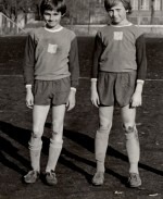 Honza Potměšil (první zleva) s dalšími fotbalisty ze školy. Zdroj: archiv B. Kovaříkové