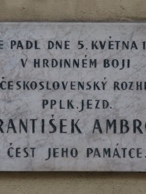 deska Františka Ambrože (autor fotografie: Milan Polák)