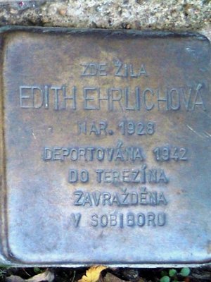 Kámen zmizelých Edith Ehrlichové (autor fotografie: Dagmar Broncová)