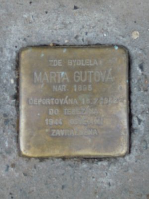 Kámen zmizelých, M. Gutová (autor fotografie: Dagmar Broncová)