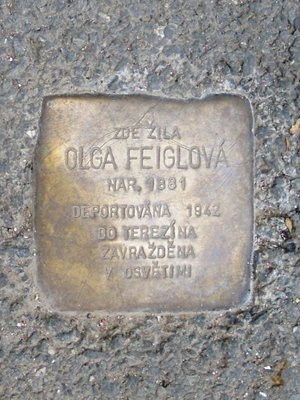 Kámen zmizelých Olgy Feiglové (foto D. Broncová)