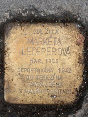 Kámen zmizelých Markéty Ledederové v září 2020 (Foto M. Polák)