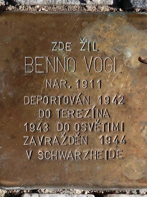 Kámen zmizelých se jménem Benno Vogla (Foto M. Polák, 2021)