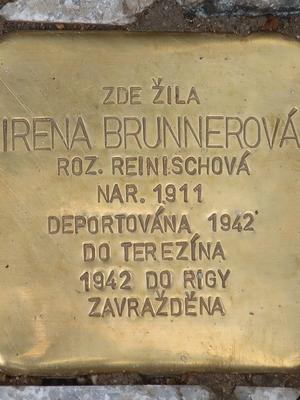 Kámen zmizelých Ireny Brunnerové (Foto M. Polák, 2022)