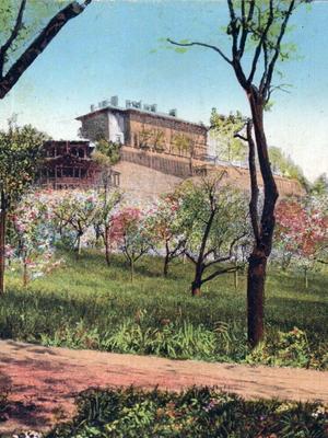 Gröbeho vila s okolím. Pohlednice, 1918. Zdroj: archiv M. Frankla
