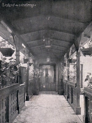 Vinárna Baška v Blanické. Pohlednice 1916. Zdroj: archiv M. Frankla