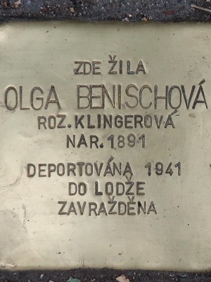 Kámen zmizelých O. Benischové (Foto M. Polák, 2023)