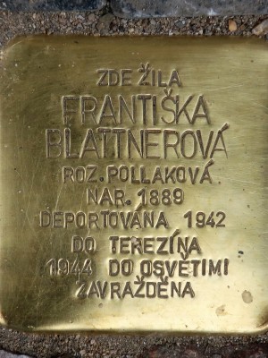 Kámen zmizelých Fr. Blattnerové (Foto M. Polák, 2023)