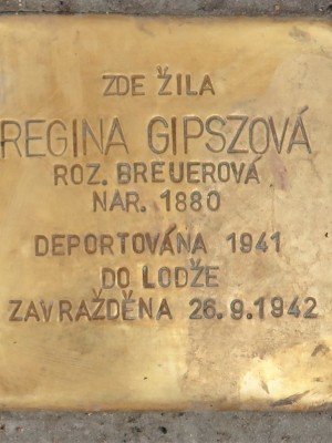 Kámen zmizelých Reginy Gipszové (Foto M. Polák, 2023)