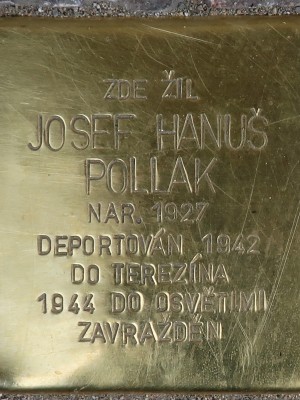 Kámen zmizelých Josefa H. Pollaka (Foto M. Polák, 2023)