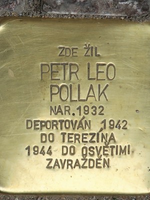 Kámen zmizelých Petra L. Pollaka (Foto M. Polák, 2023)