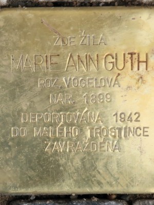 Kámen zmizelých Marie Ann Guthové (Foto M. Polák, říjen 2023)