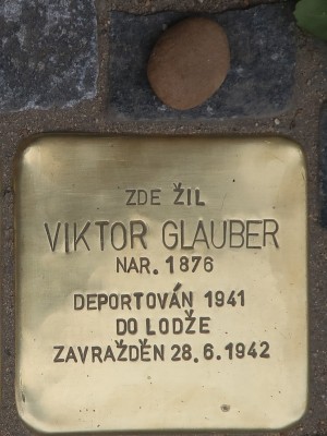 Kámen zmizelých Viktora Glaubera (Foto M. Polák, 19. června 2024)