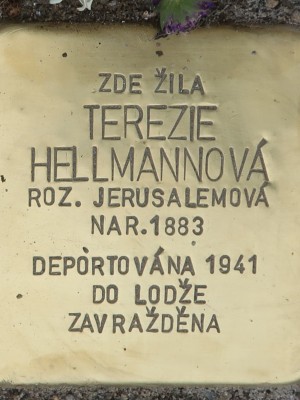 Kámen zmizelých Terezie Hellmannové dne 19. 6. 2024 (Foto M. Polák)
