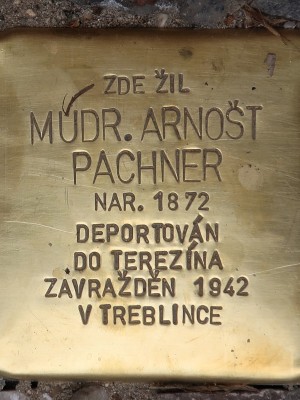 Kámen zmizelých MUDr. Pachnera dne 19. 6. 2024 (Foto M. Polák)