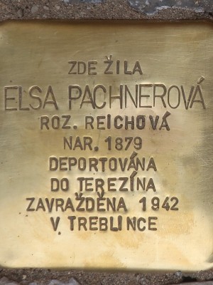 Kámen zmizelých Elsy Pachnerové dne 19. 6. 2024 (Foto M. Polák)