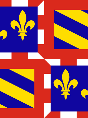 Vlajka Burgundska, zdroj: wikipedie