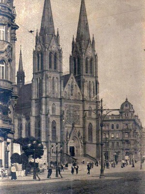 Pohldnice- tramvaj na Purkyňově nám., dnes nám. Míru