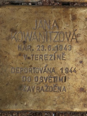 Kámen zmizelých Jany Kowanitzové (Foto M. Polák, 2024)