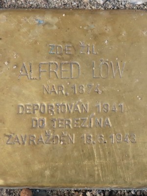 Kámen zmizelých Alfreda Löwyho (Foto M. Polák, 2024)