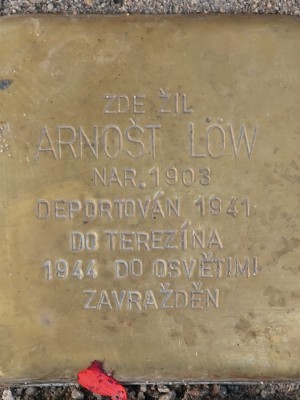 Kámen zmizelých Arnošta Löwyho (Foto M. Polák, 2024)