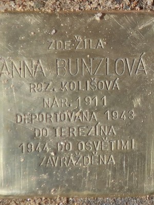 Kámen zmizelých Anny BUnzlové (Foto M. Polák, 2025)