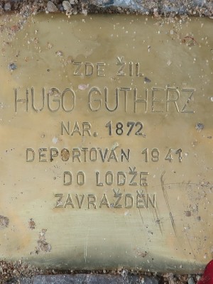 Kámen zmizelých Huga Gutherze (Foto M. Polák, září 2025)