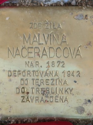 Kámen zmizelých Malvíny Načeradcové (Foto M. Polák, září 2025)