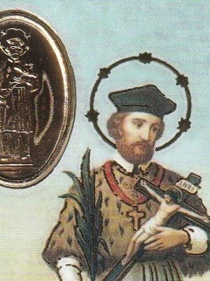 Detail svatého obrázku sv. Jana Nepomuckého