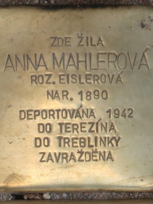 Kámen zmizelých Anny Mahlerové (Foto M. Polák, červen 2026)