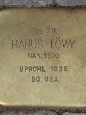 Kámen zmizelých Hanuše Löwyho (Foto M. Polák, červen 2026)